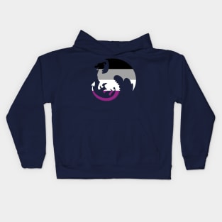 Pride Animals- Asexual Dragon Kids Hoodie